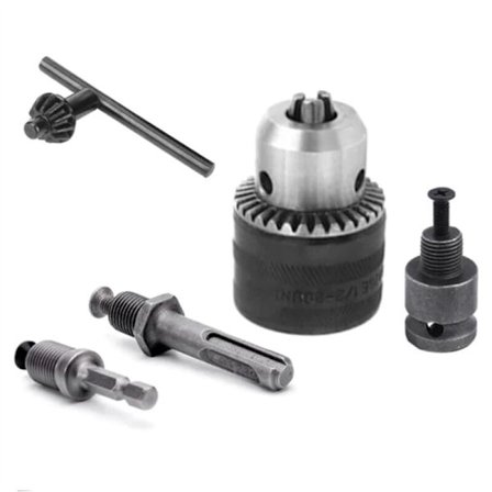 1,5-13 mm omvandlare 1/2 tum skiftnyckel -20UNF SDS chuck gängadapter 1/4 tum sexkantnyckel borr chuck anslutningsstång