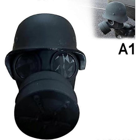 Dragkroksskydd med Stålhjälm och Gasmask 3D-Printat Dragkula Skydd Förhindrar Rost i Mottagarröret (FCC)