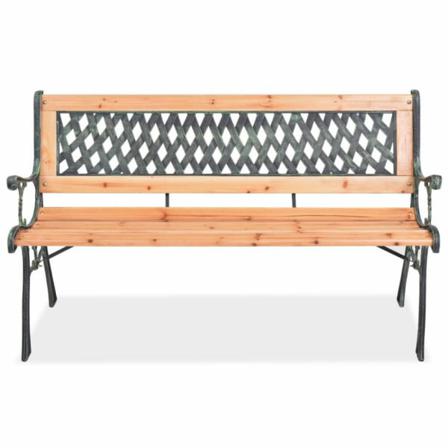 Vidaxl Trädgårdsbänk 122 Cm Trä Brun