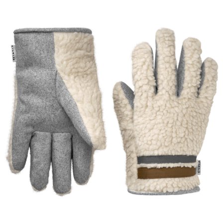 PolarPlush | Grey & White Wool Blend Gloves for Men - Winter Gloves
