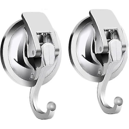 Sæt med 2 kraftige sugekopskroge, viskestykkeholder, badeværelse, sugekop, væg, sugekop, vask p