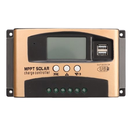 Solar Laderegulator MPPT Solar Laderegulator Solpanelregulator med LCD-skjerm Parameter Justerbar Gull 30A