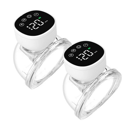 2 pieces Barable Bryst Pum HandsFree Elektrisk Bryst Pumpe Stille Usynlig Bryst Pumpe 3 Modi 9 Sugnivåer 180ML Kapasitet