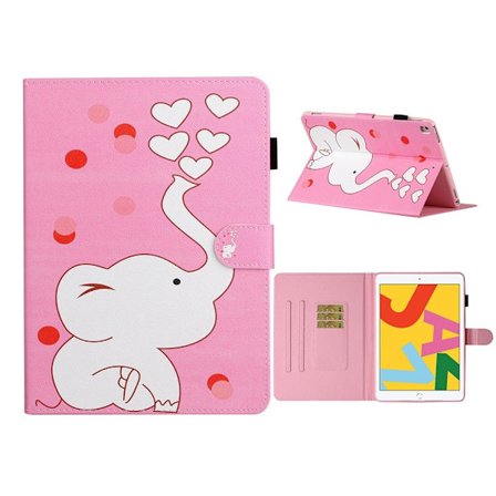 iPad 10.2 (2019) / Air (2019) coolt mönstrat flipfodral i läder - Elefant