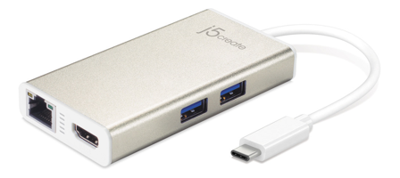 j5create JCA374 - dokkingstasjon - USB-C 3.1 - HDMI - GigE