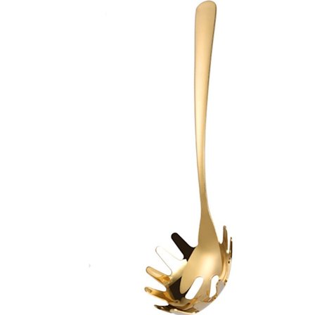 Rustfrit Stål Pastaske Fondue Si Nem at Bruge Letvægtsværktøj Spaghettiske Non-Stick Pastaskeer Rustfrit Stål Guld Køkkenredskaber