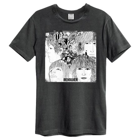 Amplified Unisex Adult Revolver The Beatles T-Shirt XXL Charcoal