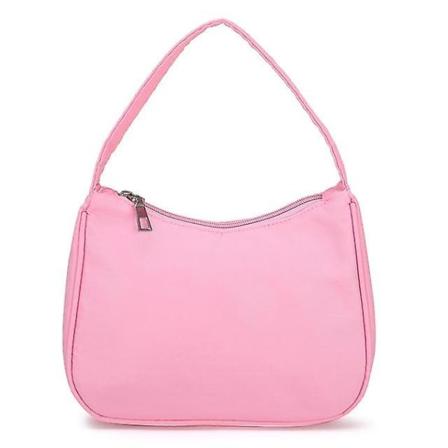 Retro Tygväskor Trendig Vintage Nylon H väska Pink