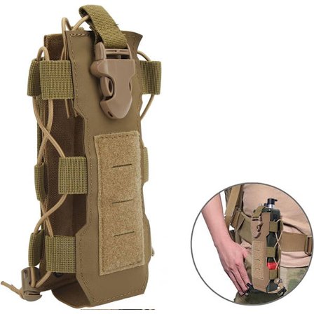 Vandflaske taske - Cykel vandflaske opbevaringstaske - Justerbar vandflaske taske - Khaki