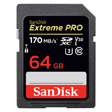64GB SanDisk Extreme Pro SDXC Class 10 UHS-I Class 3 170MB/s