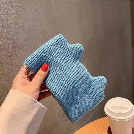 Strikket hårbånd Bredside pannebånd BLÅTT