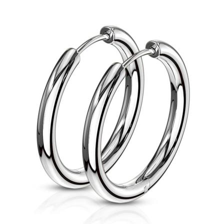 1 Par 21 Mm Hoops Örhängen I 316l Kirurgiskt Stål