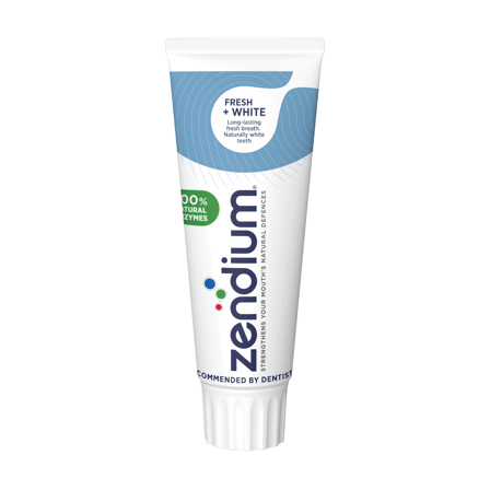 Zendium Fresh+White Tannkrem, 75 ml