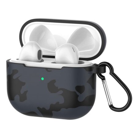 AirPods 3 värikäs silikoni kuvio tapauksessa - Naamiointi Harmaa