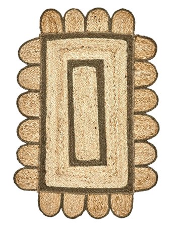 house doctor | Tæppe, Hddenta, Grøn;Natur | 90X60X0CM