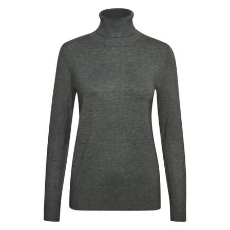 Saint Tropez, Mila SZ Rollneck Pullover Szary, Kobieta, Rozmiar: S