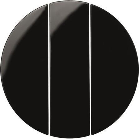 Hager 16652045 Vipu malleihin R.1 ja R.3 Kolmiosainen vipu, musta, ilman painatusta, Katkaisijat & pistorasiat
