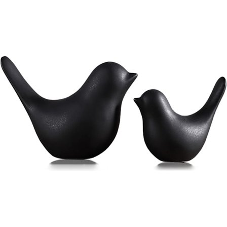 2 stk. Smådyrsstatuer Boligindretning Moderne Stil Sort Dekorative Ornamenter Egnet til Stue, Soveværelse, Kontorbord, Skab