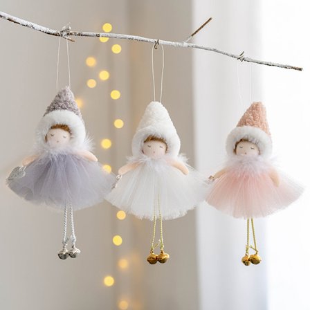 3 Juleengel jente anheng snø gassskjørt jente dekorert Ch