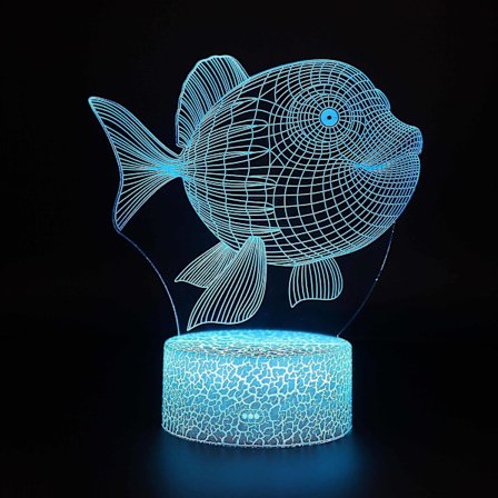 3D Illusion Lamp 7 Colors Optical Change Touch Light USB and Remote Control Art Deco Make A Romantic