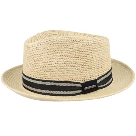 Stetson - Beige straw Hut - Player Panama Crochet Straw Hat @ Hatstore
