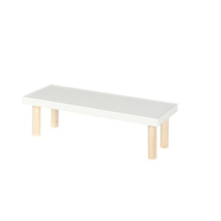 Blomsterstativ for skrivebord, Hylle for skrivebord, Vinduslagring i tre (Stor rektangulær 36,5 * 12 * 10,7 cm)