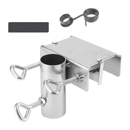 Parasoll Fast Klemme Terrasse Parasollholder Klemme Parasollklemme Dekk Parasollholder for Strand Gjerder Stol Gårdsplass Bruk