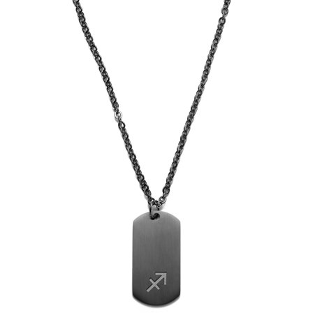 Sagittarius Zodiac Gunmetal Steel Necklace for Men - Steel necklaces