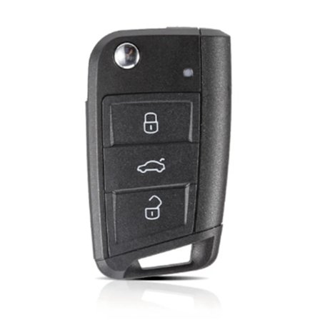 3-knaps flip fjernbetjeningsbilnøglehus til Volkswagen Skoda Octavia A7 VW Golf 7 MK7 Seat Leon Passat Beetle Polo Bora