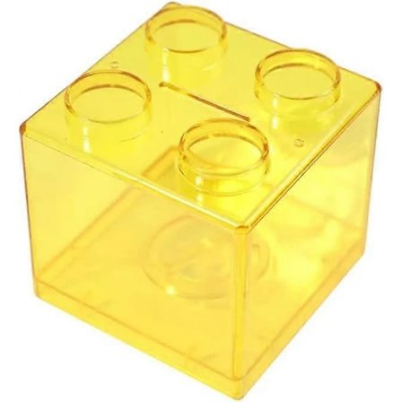 Drømsparer Byggekloss Sparebøsse for Barn, Klar Akryl Byggekloss Sparebøsse, Myntspareboks for Jenter og Gutter