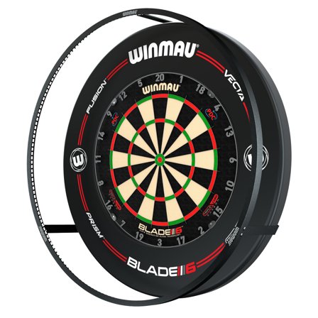 Plasma Dartboard Light & Black Proline Surround Bundle