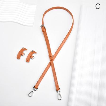 1 sæt taske rem til mini punch-fri læder skulderrem Orange