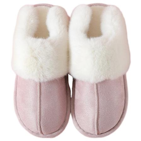 Unisex Flat Fuzzy Tofflor Slip On House Skor