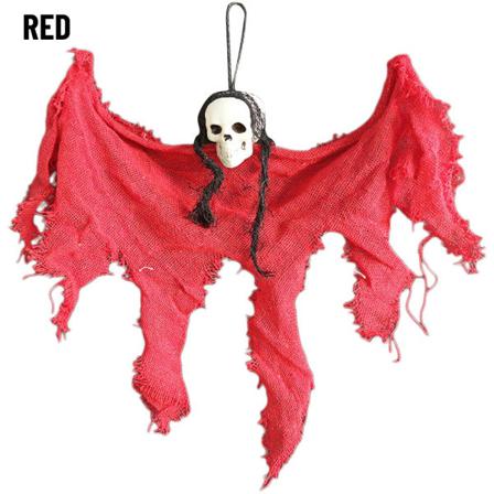 Halloween Dekorasjon Gaze Skull Ghost Rød 2stk 2stk