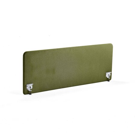 Tischteiler ZONE, inkl. weiße Beschläge, 1800 x 650 x 36 mm, Stoff Hush, waldgrün