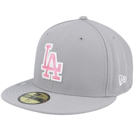 New Era - MLB Grey fitted Czapka Z Daszkiem - Los Angeles Dodgers MLB22 Mothers Day 59FIFTY Grey Fitted @ Hatstore