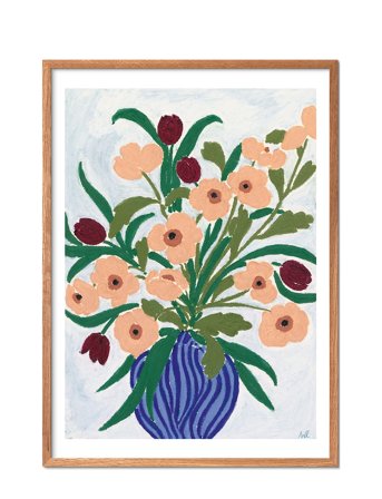 The Poster Club Tpc X Anine Cecilie Iversen - Cerulean Still Life - Multi/patterned - 50X70CM