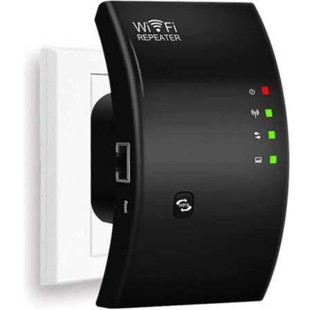 WiFi Repeater, Kraftfull WiFi-förstärkare, 1 Ethernet-port, Täckningsområde upp till 200 kvadratmeter/NC/