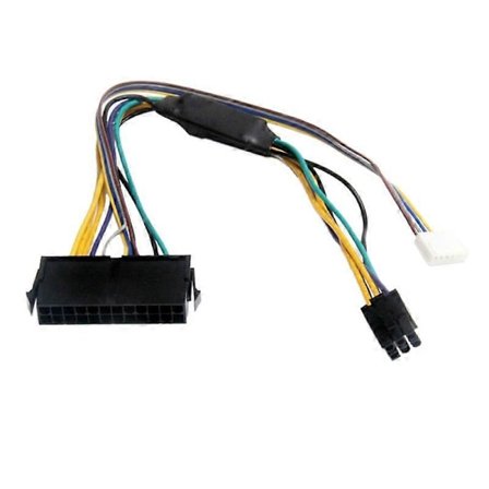 ATX 24-pins til hovedkort Patch Cord 2-port 6-pins strømforsyningskabel for HP Z220 Z230 SFF 18E4 Server arbeidsstasjon 18AWG Wire