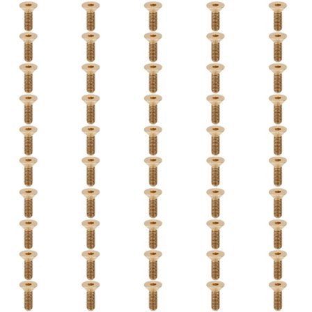 50 stk. M4 Kobber Fladt Hoved Hex Socket Skruer Forsænkede Fastgørelseselementer