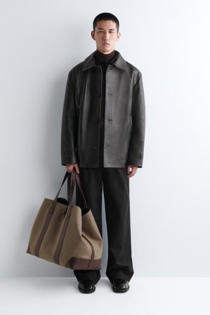 COS Homme Sac Cabas Weekender Oversize - Laine Bag in Beige