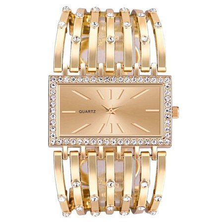 Krystaller Bangle Kvinners Klokke, Rektangulær Skive Smartwatch