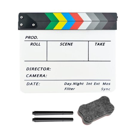 Akryl Farverig Klaptræ Klap Bord Tør Slettes Instruktør Klip TV Film Action Tavler Klap Håndlavet Klip