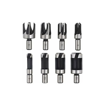 8 st HSS pluggfräs träskärverktyg träpluggborr träpluggfräs borr 6mm/10mm/13mm/16mm