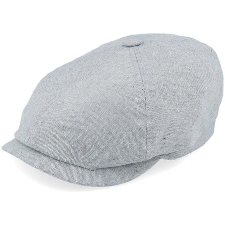 Stetson - Grå flatcap Keps - 6-panel Cap Cotton Sustainable Light Blue Flat Cap @ Hatstore