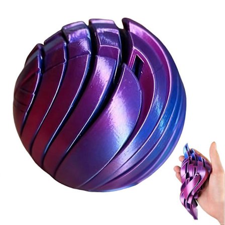 3D-printad Slime Ball Fidget Leksak Portabel Ångestlindring Deformationsväxelboll Sensorisk Leksak för Barn Vuxna ADHD