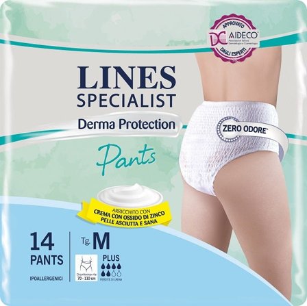 Pannolone per Incontinenza Lines Specialist Derma Pants Plus m 14