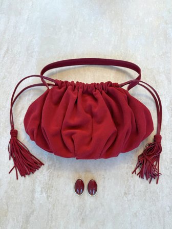 Pelin x NA-KD Sac en daim - Sacs - Rouge - One Size