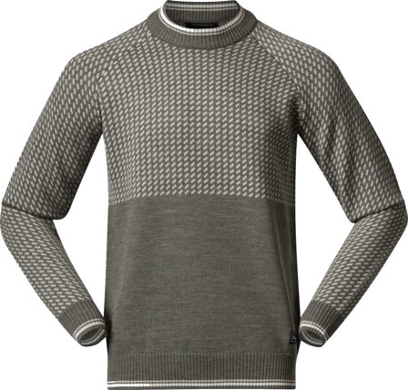 Bergans Men's Alvdal Wool Jumper Men long-sleeved sweaters Grey S