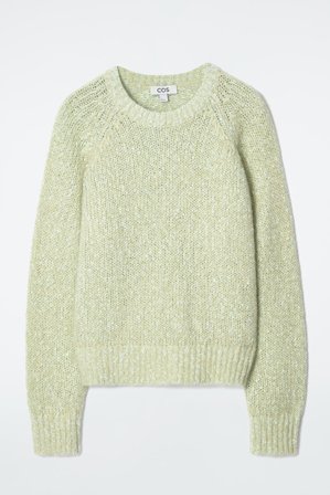 COS Flecked Mohair-Blend Jumper in Green - Women